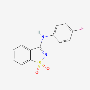 N-(4-fluorophenyl)-1,2-benzothiazol-3-amine 1,1-dioxide