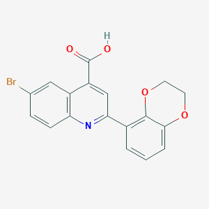 6-Bromo-2-(2,3-dihydro-1,4-benzodioxin-5-yl)quinoline-4-carboxylic acid