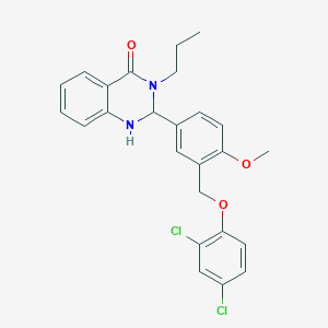 2-{3-[(2,4-dichlorophenoxy)methyl]-4-methoxyphenyl}-3-propyl-2,3-dihydroquinazolin-4(1H)-one