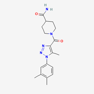 1-{[1-(3,4-dimethylphenyl)-5-methyl-1H-1,2,3-triazol-4-yl]carbonyl}piperidine-4-carboxamide