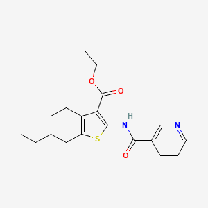 Ethyl 6-ethyl-2-[(pyridin-3-ylcarbonyl)amino]-4,5,6,7-tetrahydro-1-benzothiophene-3-carboxylate