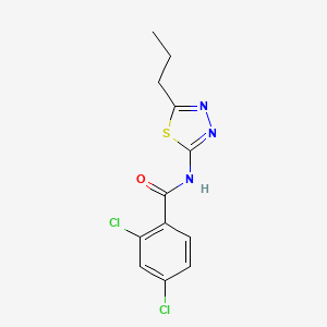 molecular formula C12H11Cl2N3OS B12493006 2,4-dichloro-N-(5-propyl-1,3,4-thiadiazol-2-yl)benzamide 