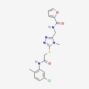 N-{[5-({2-[(5-chloro-2-methylphenyl)amino]-2-oxoethyl}sulfanyl)-4-methyl-4H-1,2,4-triazol-3-yl]methyl}furan-2-carboxamide