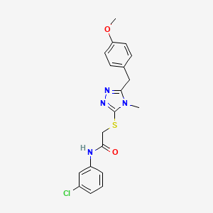 N-(3-chlorophenyl)-2-{[5-(4-methoxybenzyl)-4-methyl-4H-1,2,4-triazol-3-yl]sulfanyl}acetamide