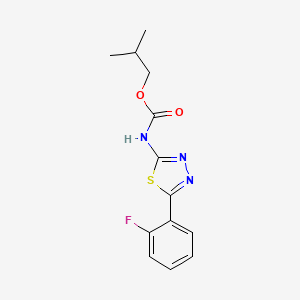 molecular formula C13H14FN3O2S B12493040 2-Methylpropyl [5-(2-fluorophenyl)-1,3,4-thiadiazol-2-yl]carbamate 