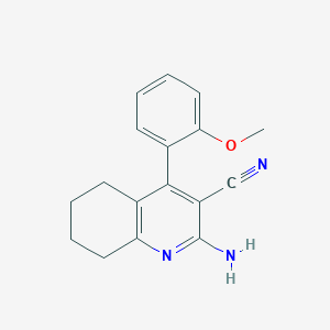 molecular formula C17H17N3O B12493053 2-Amino-4-(2-methoxyphenyl)-5,6,7,8-tetrahydroquinoline-3-carbonitrile 