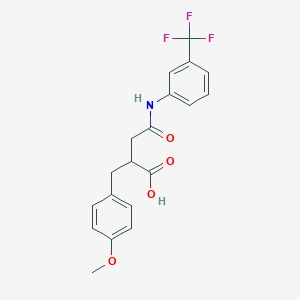 2-[(4-Methoxyphenyl)methyl]-3-{[3-(trifluoromethyl)phenyl]carbamoyl}propanoic acid