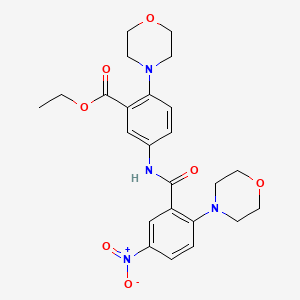 Ethyl 2-(morpholin-4-yl)-5-({[2-(morpholin-4-yl)-5-nitrophenyl]carbonyl}amino)benzoate