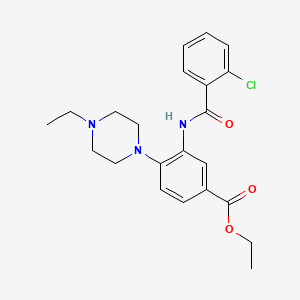 Ethyl 3-{[(2-chlorophenyl)carbonyl]amino}-4-(4-ethylpiperazin-1-yl)benzoate