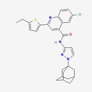 N-[1-(Adamantan-1-YL)pyrazol-3-YL]-6-chloro-2-(5-ethylthiophen-2-YL)quinoline-4-carboxamide