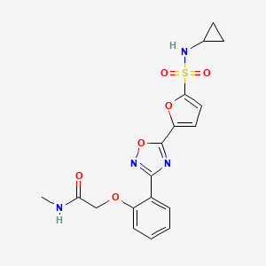 2-(2-{5-[5-(cyclopropylsulfamoyl)furan-2-yl]-1,2,4-oxadiazol-3-yl}phenoxy)-N-methylacetamide