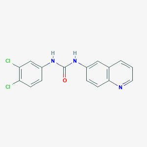 molecular formula C16H11Cl2N3O B12493124 1-(3,4-Dichlorophenyl)-3-quinolin-6-ylurea 