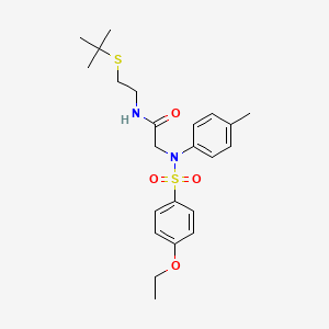 N-[2-(tert-butylsulfanyl)ethyl]-N~2~-[(4-ethoxyphenyl)sulfonyl]-N~2~-(4-methylphenyl)glycinamide