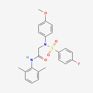 N-(2,6-dimethylphenyl)-N~2~-[(4-fluorophenyl)sulfonyl]-N~2~-(4-methoxyphenyl)glycinamide