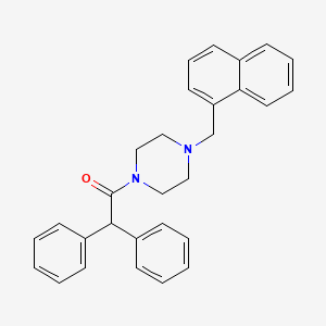 molecular formula C29H28N2O B12493162 1-[4-(Naphthalen-1-ylmethyl)piperazin-1-yl]-2,2-diphenylethanone 