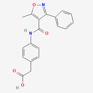 (4-{[(5-Methyl-3-phenyl-1,2-oxazol-4-yl)carbonyl]amino}phenyl)acetic acid