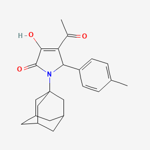 4-Acetyl-1-(adamantan-1-YL)-3-hydroxy-5-(4-methylphenyl)-5H-pyrrol-2-one