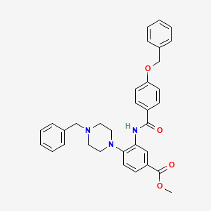 Methyl 3-({[4-(benzyloxy)phenyl]carbonyl}amino)-4-(4-benzylpiperazin-1-yl)benzoate