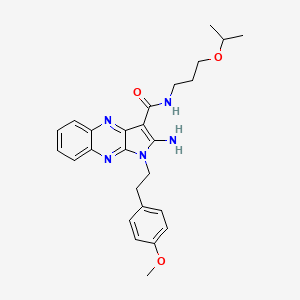 2-amino-1-[2-(4-methoxyphenyl)ethyl]-N-[3-(propan-2-yloxy)propyl]-1H-pyrrolo[2,3-b]quinoxaline-3-carboxamide