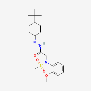 N-{2-[2-(4-tert-butylcyclohexylidene)hydrazinyl]-2-oxoethyl}-N-(2-methoxyphenyl)methanesulfonamide (non-preferred name)