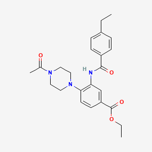 Ethyl 4-(4-acetylpiperazin-1-yl)-3-{[(4-ethylphenyl)carbonyl]amino}benzoate