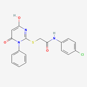 N-(4-chlorophenyl)-2-[(4-hydroxy-6-oxo-1-phenyl-1,6-dihydropyrimidin-2-yl)sulfanyl]acetamide