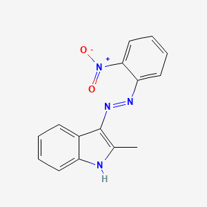 molecular formula C15H12N4O2 B12493253 2-methyl-3-[(E)-(2-nitrophenyl)diazenyl]-1H-indole 