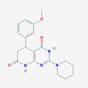 4-hydroxy-5-(3-methoxyphenyl)-2-(piperidin-1-yl)-5,8-dihydropyrido[2,3-d]pyrimidin-7(6H)-one