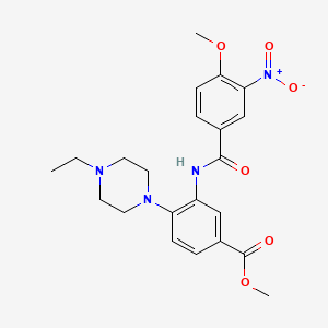 Methyl 4-(4-ethylpiperazin-1-yl)-3-{[(4-methoxy-3-nitrophenyl)carbonyl]amino}benzoate