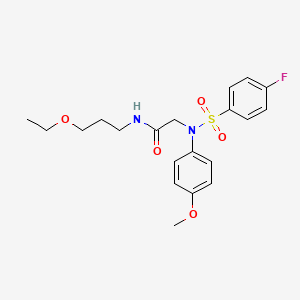 N-(3-ethoxypropyl)-N~2~-[(4-fluorophenyl)sulfonyl]-N~2~-(4-methoxyphenyl)glycinamide