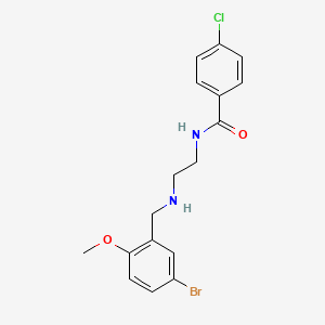 molecular formula C17H18BrClN2O2 B12493293 N-{2-[(5-bromo-2-methoxybenzyl)amino]ethyl}-4-chlorobenzamide 