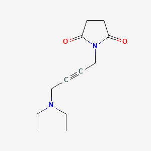molecular formula C12H18N2O2 B1249330 2,5-Pyrrolidinedione, 1-[4-(diethylamino)-2-butyn-1-yl]- 