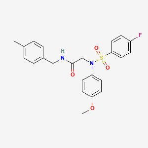 N~2~-[(4-fluorophenyl)sulfonyl]-N~2~-(4-methoxyphenyl)-N-(4-methylbenzyl)glycinamide