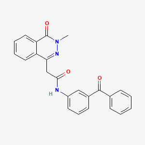 2-(3-methyl-4-oxo-3,4-dihydrophthalazin-1-yl)-N-[3-(phenylcarbonyl)phenyl]acetamide