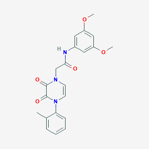 N-(3,5-dimethoxyphenyl)-2-[4-(2-methylphenyl)-2,3-dioxo-3,4-dihydropyrazin-1(2H)-yl]acetamide