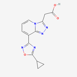 [8-(5-Cyclopropyl-1,2,4-oxadiazol-3-yl)[1,2,4]triazolo[4,3-a]pyridin-3-yl]acetic acid