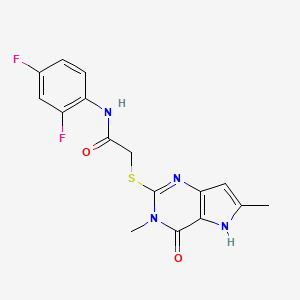 molecular formula C16H14F2N4O2S B12493395 N-(2,4-difluorophenyl)-2-[(3,6-dimethyl-4-oxo-4,5-dihydro-3H-pyrrolo[3,2-d]pyrimidin-2-yl)sulfanyl]acetamide 