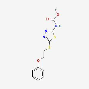 Methyl {5-[(2-phenoxyethyl)sulfanyl]-1,3,4-thiadiazol-2-yl}carbamate