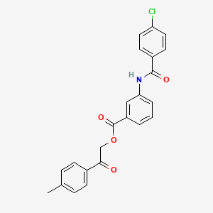 2-(4-Methylphenyl)-2-oxoethyl 3-{[(4-chlorophenyl)carbonyl]amino}benzoate