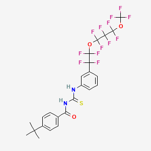 4-tert-butyl-N-[(3-{1,1,2,2-tetrafluoro-2-[1,1,2,2,3,3-hexafluoro-3-(trifluoromethoxy)propoxy]ethyl}phenyl)carbamothioyl]benzamide