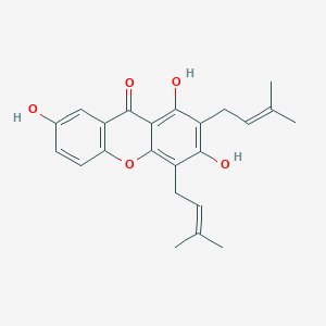 molecular formula C23H24O5 B1249342 1,3,7-三羟基-2,4-二异戊二烯基黄酮 