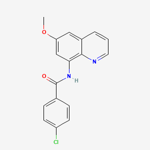 4-chloro-N-(6-methoxyquinolin-8-yl)benzamide