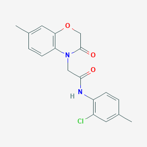 N-(2-chloro-4-methylphenyl)-2-(7-methyl-3-oxo-2,3-dihydro-4H-1,4-benzoxazin-4-yl)acetamide