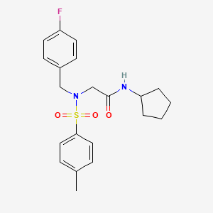 N-cyclopentyl-2-{N-[(4-fluorophenyl)methyl]-4-methylbenzenesulfonamido}acetamide