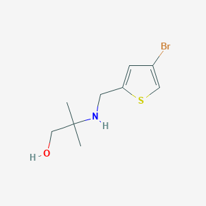 molecular formula C9H14BrNOS B12493464 2-{[(4-Bromothiophen-2-yl)methyl]amino}-2-methylpropan-1-ol 