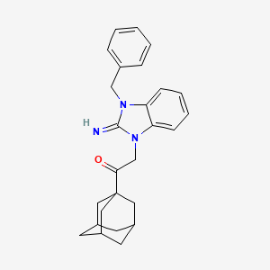 2-(3-benzyl-2-imino-2,3-dihydro-1H-benzimidazol-1-yl)-1-[(3s,5s,7s)-tricyclo[3.3.1.1~3,7~]dec-1-yl]ethanone