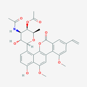 [(2R,3R,4R,5R,6S)-4-acetamido-6-(8-ethenyl-1-hydroxy-10,12-dimethoxy-6-oxonaphtho[1,2-c]isochromen-4-yl)-5-hydroxy-2-methyloxan-3-yl] acetate