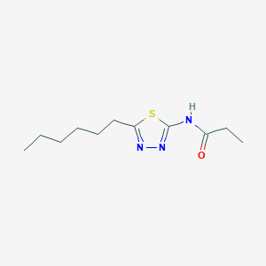 N-(5-hexyl-1,3,4-thiadiazol-2-yl)propanamide