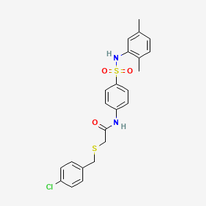 2-[(4-chlorobenzyl)sulfanyl]-N-{4-[(2,5-dimethylphenyl)sulfamoyl]phenyl}acetamide