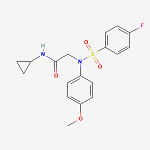 N-cyclopropyl-2-[N-(4-methoxyphenyl)-4-fluorobenzenesulfonamido]acetamide